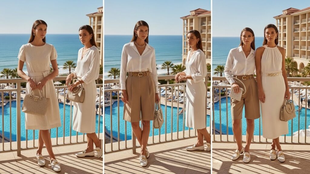 Elevated vacation outfits for men and women with a chic and relaxed 2026 vibe.