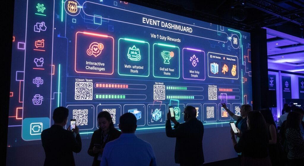 gamified event agenda screen