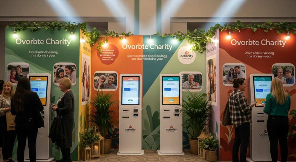 charity donation station at event