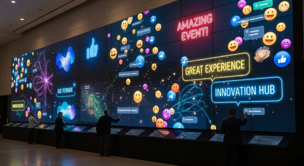 interactive digital feedback wall