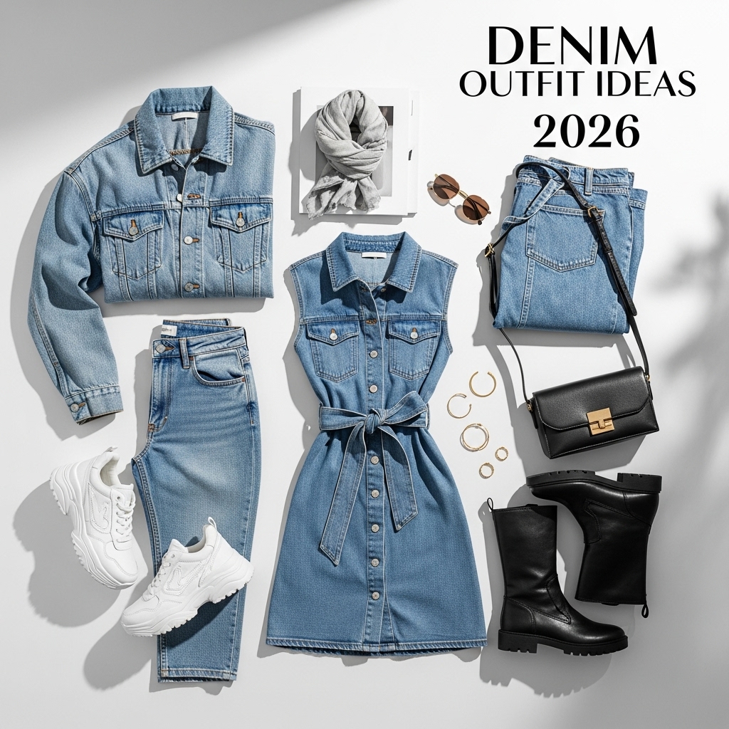Denim Outfit Ideas 2026: Trendy Jackets, Jeans & Dresses