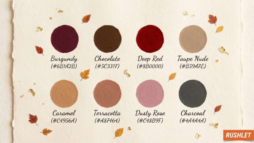 simple fall nails 2026 nude matte with tiny leaf accent design