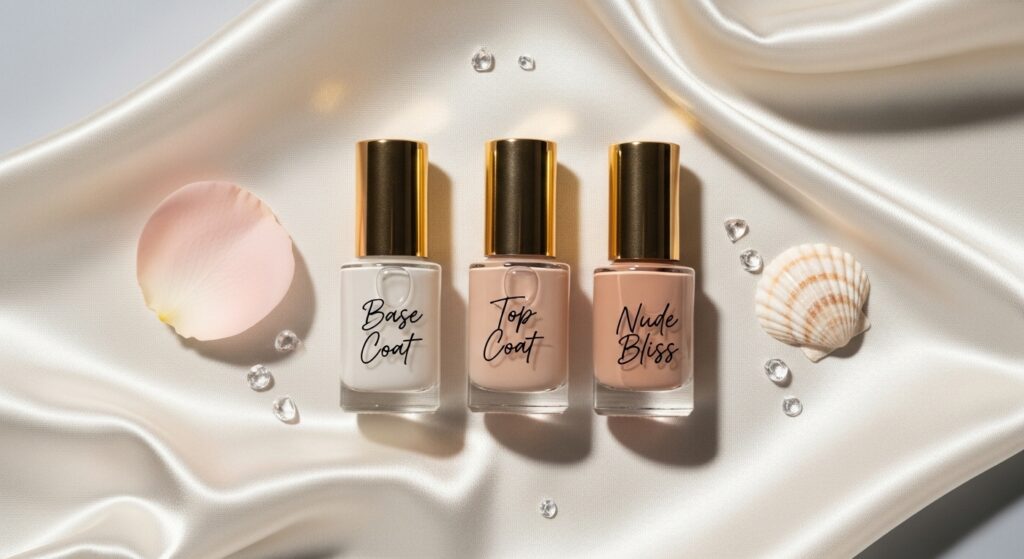 Base and top coat flat lay