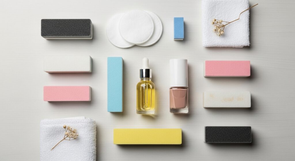 Nail care flat lay