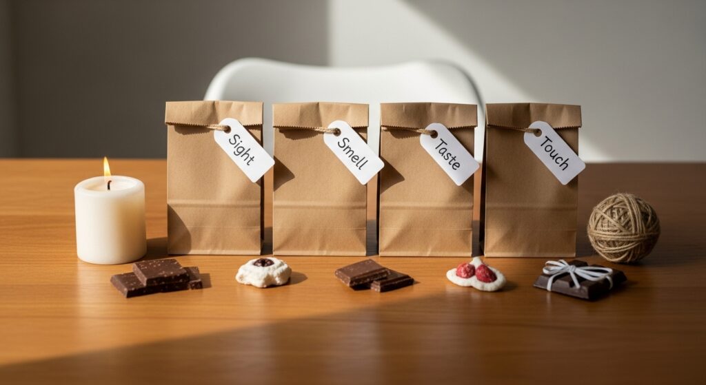 5 senses gift idea DIY valentine.