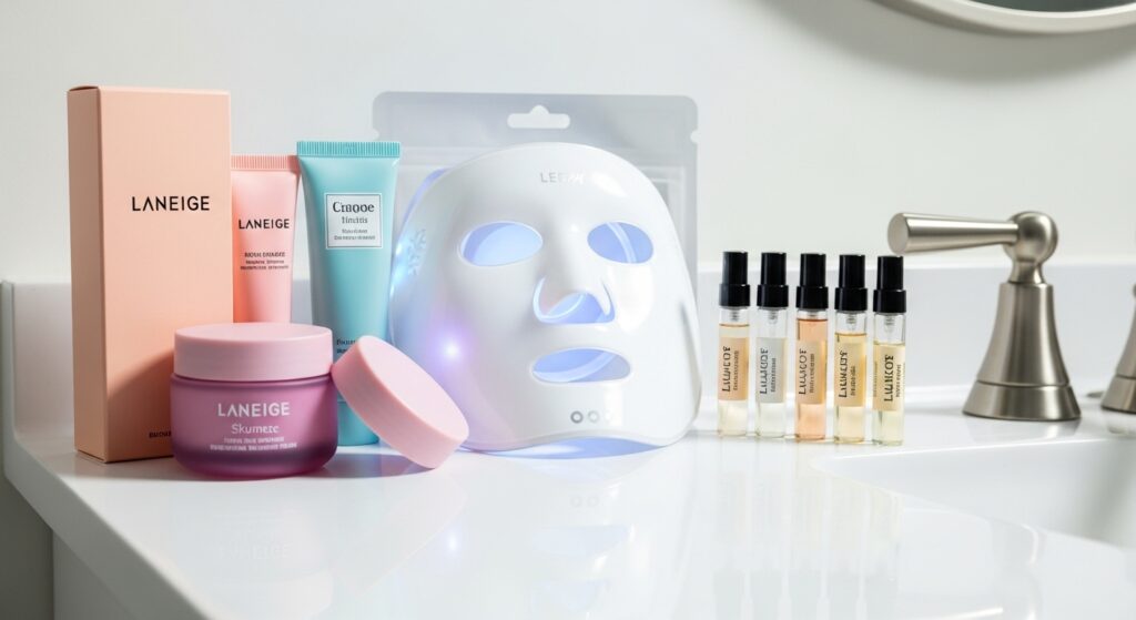 Last minute beauty gifts for her skincare and LED mask.