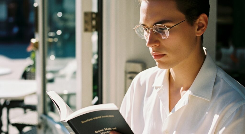 Lightweight thin metal round sunglasses in gold for summer comfort.