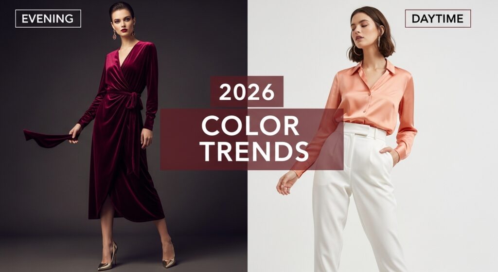 To showcase the trending color palette for 2026 for valentine's day, specifically Burgundy and Peach.