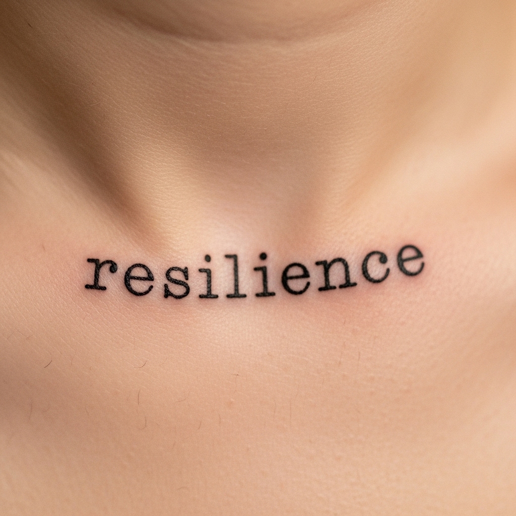 typewriter font saying resilience