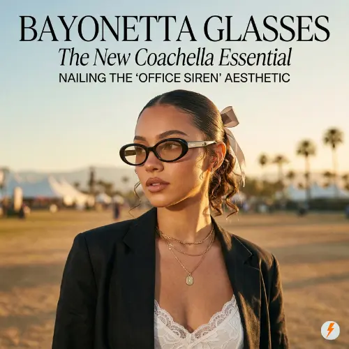 The Office Siren Goes to Coachella: Nailing the Bayonetta Glasses Trend