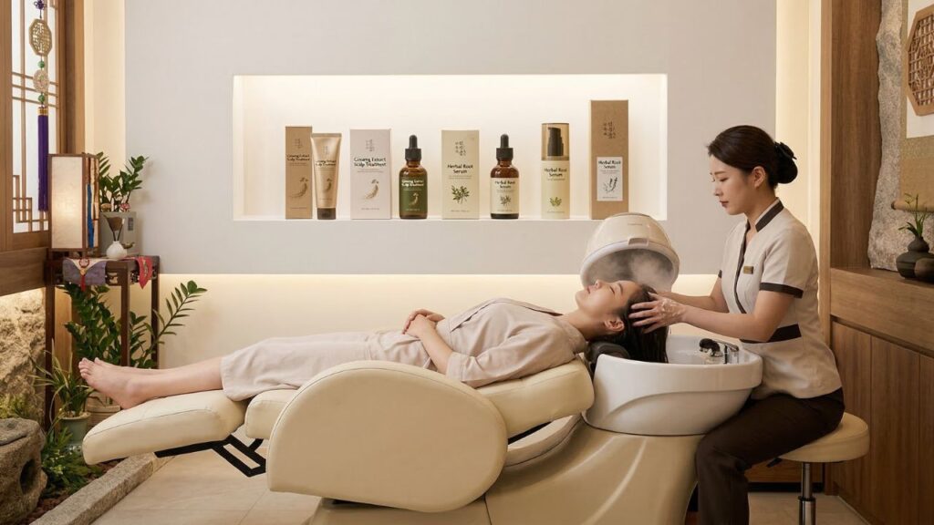 Korean head spa scalp care