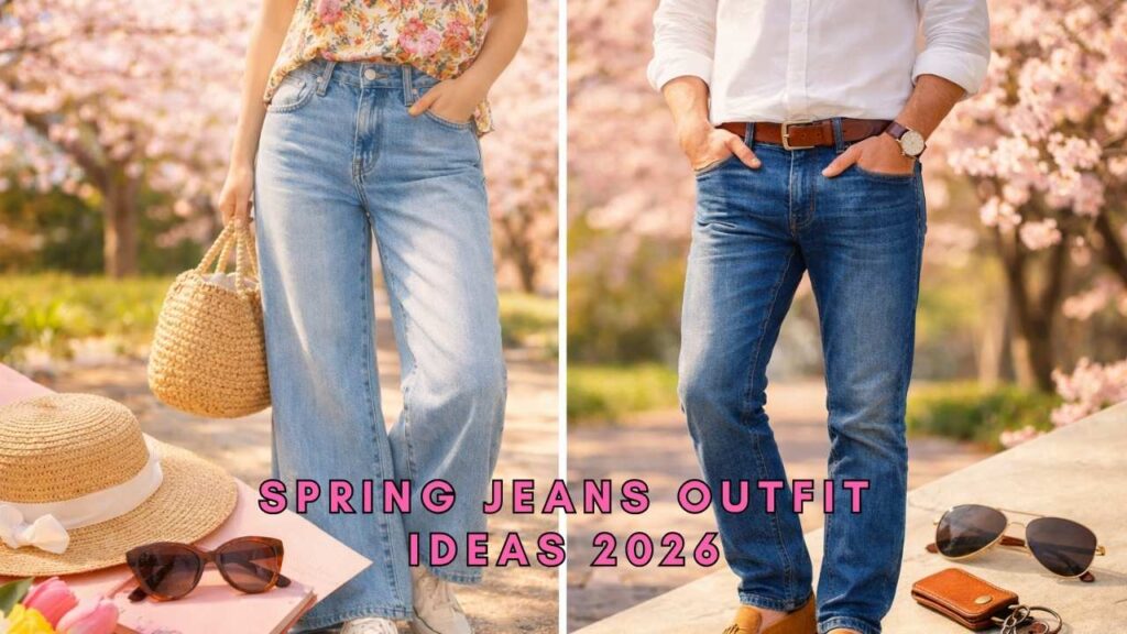spring jeans outfit ideas 2026